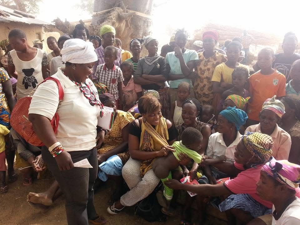 Distributing support to women and children in the community